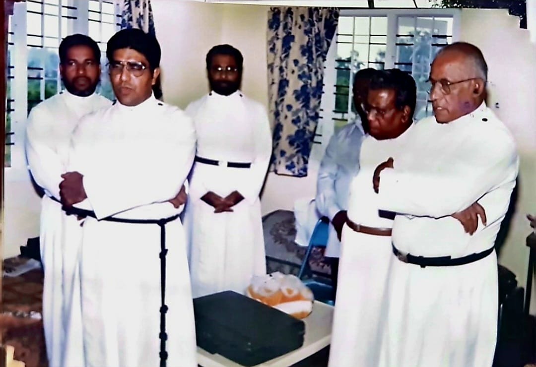 Rev. Raju Jacob (our 16th Vicar), Rev.Shajan Idiculla, Rev.K.T.Kurian, Rev.T.I George and Very Rev.M.T.Tharian (our 1st Vicar) at the Mysore Mission Centre.